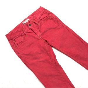 ALL JEANS DISCOUNTED!- FREE PEOPLE $128 Skinny Pink Women’s Jeans Size-25